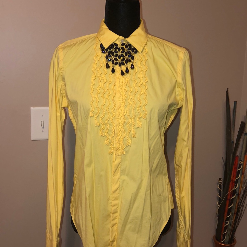 Banana Ruffle Blouse